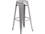 Flash Furniture 30 High Backless Red Metal Indoor Outdoor Barstool with Round Seat
