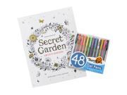 Secret Garden Artist s Edition Coloring Book with Thornton s 48 Gel Pens