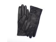 Royce Leather Black Premium Lambskin Leather Cellphone Tablet Touchscreen Gloves Women s Large Black