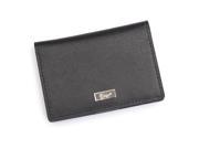 Royce Leather Black RFID Blocking Coin and Credit Card Case Wallet in Saffiano Genuine Leather
