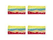 Carolina Pad Peace Large Zipper Pouch 4 x 8.75 Inches Multicolored 19421 4 Packs