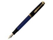 Pelikan Souveran M400 Black Blue Fountain Pen Broad Nib