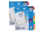 Avery Write On Index Dividers Erasable Laminated Multicolor Tabs 2 Sets of 8