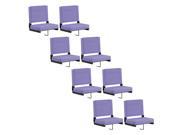 Flash Furniture Game Day Seats by Flash with Ultra Padded Seat Purple Pack of 8