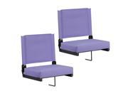 Flash Furniture Game Day Seats by Flash with Ultra Padded Seat Purple Pack of 2