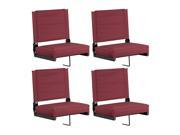 Flash Furniture Game Day Seats by Flash with Ultra Padded Seat Maroon Pack of 4