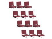 Flash Furniture Game Day Seats by Flash with Ultra Padded Seat Maroon Pack of 12