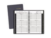 AT A GLANCE Weekly Appointment Book w Phone Address Section Black Pack of 6