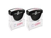 Cosco Accustamp2 Shutter Stamp with Microban Red Blue COPY Pack of 2