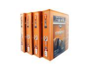 Wilson Jones Heavy Duty Round Ring View Binder with Extra Durable Hinge 2 Inch Customizable Orange Pack of 4