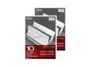 Mead Black Carbon Mill Finish Paper 8 1 2 x 11 10 Sheets Pack 2 Packs