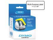 Dymo Corporation DYM30336 Multipurpose Labels Small 1in.x2 .13in. 500 RL White