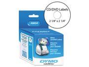 CD DVD Labels 2 1 4in dia White 160 Box DYM30854