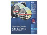Inkjet Full Face CD Labels Glossy White 20 Pack AVE8944