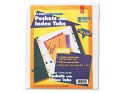 Ring Binder Divider Pockets With Index Tabs 8 1 2 x 11 Clear 5 Pack CRD84010