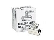 Bulldog Clips Steel 7 8 Capacity 2 5 8 w Nickel Plated 12 Box EPI2003