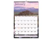 Recycled Scenic Monthly Wall Calendar 15 1 2 x 22 3 4 2013 DMW20128