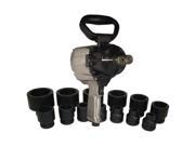 Air Impact Wrench 1 Dr with 13pc SAE Socket Set