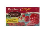 Celestial Seasonings Herbal Tea Caffeine Free Raspberry Zinger 20 Tea Bags Case of 6