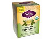 Yogi 0672550 Yogi Tea Pure Green Green Tea Caffeine 16 Tea Bags 1.09 oz 31 g Case of 6 16 Bag