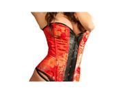 Women s Leather Corset Black Red 11 322 L