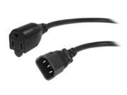 1Ft Power Cord 5 15R C 14 10A 125V