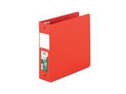 Clean Touch Antimicrobial Locking Round Ring Binder 11 X 8 1 2 3 Cap Red