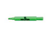 Desk Style Highlighter Chisel Tip Fluorescent Green Ink. 12 Pk