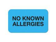 No Known Allergies Medical Labels 7 8 X 1 1 2 Light Blue 250 Roll