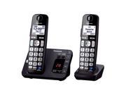 Panasonic Consumer KX TGE232B DECT 6.0 2 handsets Big buttons TAD