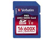Pro 600X SDHC UHS 1 Memory Card 16GB