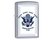 Zippo US Coast Guard Lighter Eagle Emblem Street Chrome Windproof 28517