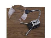 Ivation LED Lighted 2x Magnifier With 2 Flexible Helping Hand Clamps 5x Magnifier Inset Lens