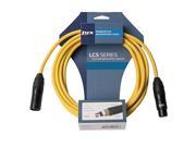 LyxPro Balanced XLR Cable 50 ft Microphone Cable Powered Speakers Yellow