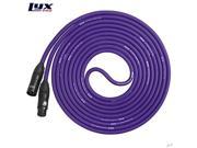 LyxPro Balanced XLR Cable 20 ft Microphone Cable Powered Speakers Purple