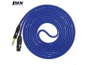 LyxPro 1 4 TRS XLR Female 10 ft Cable for Microphones and Devices blue