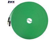 LyxPro 1 4 TRS XLR Female 100 ft Cable for Microphones and Devices green