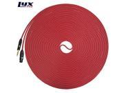 LyxPro 1 4 TRS XLR Female 100 ft Cable for Microphones and Devices red