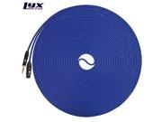 LyxPro 1 4 TRS XLR Female 100 ft Cable for Microphones and Devices blue
