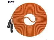 LyxPro Balanced XLR Cable 30 ft Microphone Cable Powered Speakers Orange