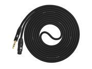 LyxPro 100 Ft 1 4 TRS to XLR Female High end Star Quad Microphone Cable Black
