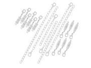 18 PIECE SILVER TONE MAGNETIC CLASP AND CHAIN EXTENDER SET