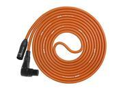 LyxPro 20 ft XLR cable 4 Conductor Star Quad Microphone Cable R A female Orange