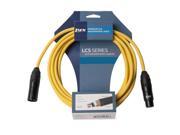 LyxPro Balanced XLR Cable 25 ft Microphone Cable Powered Speakers Yellow
