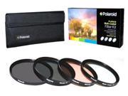Polaroid Optics 95mm Multi Coated 4 Piece Filter Set UV CPL ND9 WARMING