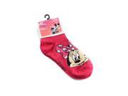 Minnie Mouse Girls Turn Cuff Ankle Socks Bow