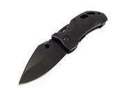 6 Drop Point Black Knife MILSPEC Surgical Steel Liner Lock Pocket Clip
