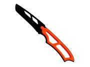 Orange Tanto Survival Neck Knife on Lanyard w Whistle