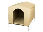 HoundHouse Portable Collapsable Pet Kennel Shelter Khaki Large