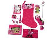 Disney Minnie Mouse 12 Piece Kids Gift Holiday Stocking Bundle